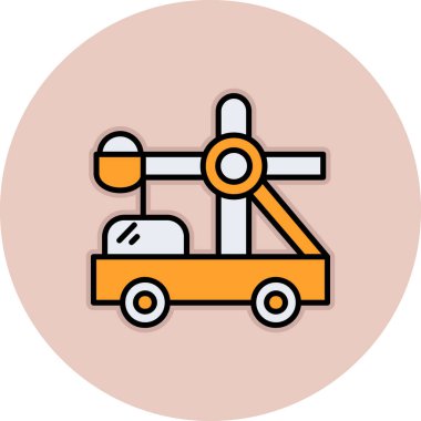 Araba simgesinin vektör illüstrasyonu