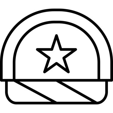 şapka vektör satırı simgesi