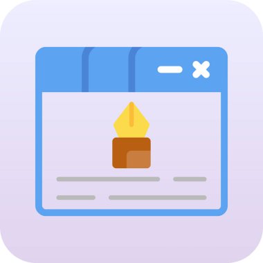 Web sayfasının vektör simgesi tasarımı