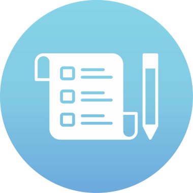 Yapılacaklar listesi web simgesi vektör çizimi