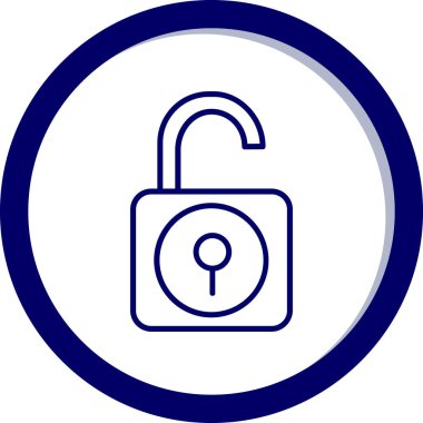 asma kilit simgesi, vektör illüstrasyonu basit tasarım