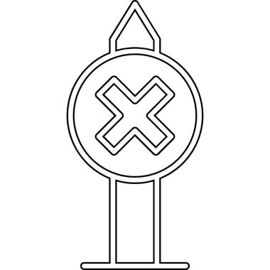 Çapraz simge. çapraz sembol.