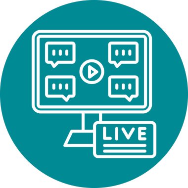 Canlı yayın. Basit resimleme