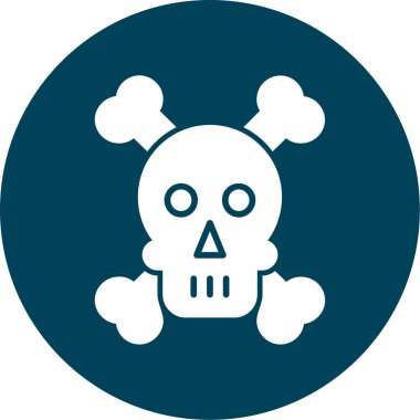 Kafatası. Web simgesi basit illüstrasyon