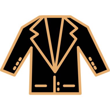 Ceket. Web simgesi basit illüstrasyon