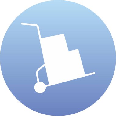 Taşıma Arabası web simgesi, vektör illüstrasyonu