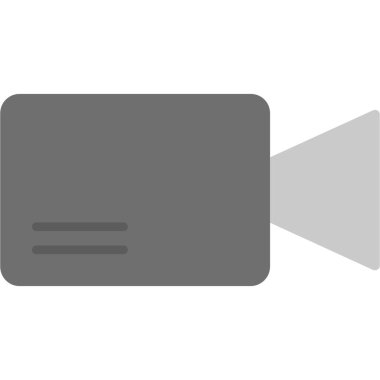 Video kamera simgesi. Video kamera vektör simgesi web için basit çizimi