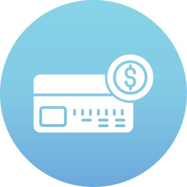 Kredi kartı ikonu vektör illüstrasyonu