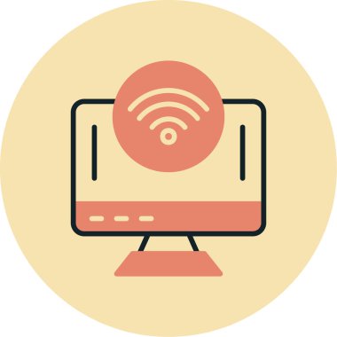 Bilgisayar. Web simgesi basit illüstrasyon