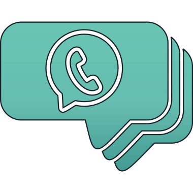 Sohbet simgesi vektör illüstrasyonu