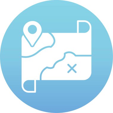 harita simgesinin vektör illüstrasyonu