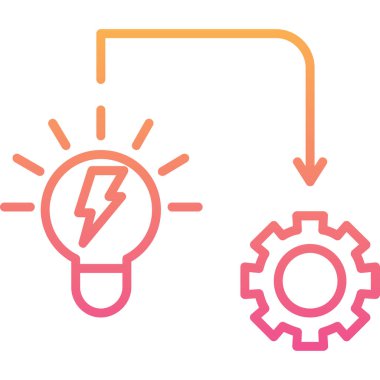 Fikir web simgesi basit tasarım