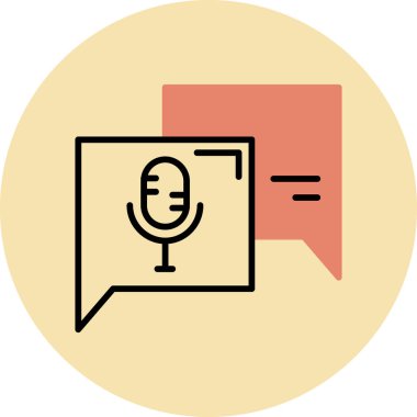 Bir mikrofon simgesinin vektör çizimi