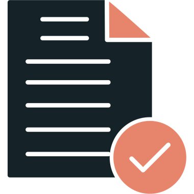 Kontrol listesi vektör simgesi. Basit resimleme