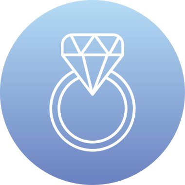 Elmas halka ikonu vektör illüstrasyonu