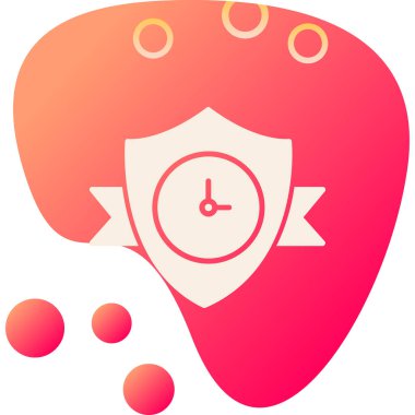 Beyaz arkaplanda beyaz alarm simgesi izole edildi. Uyan, uyan konsept. Zaman işareti. turuncu daire agon düğmesi. vektör illüstrasyonu