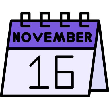 Takvim 10 Kasım simgesi düz stil