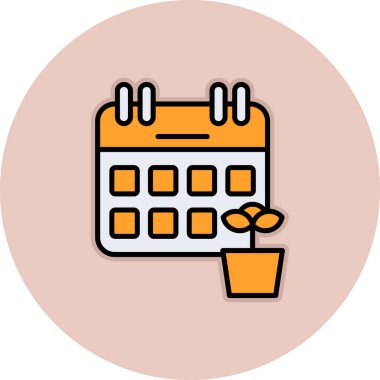 Takvim simgesi vektör illüstrasyonu