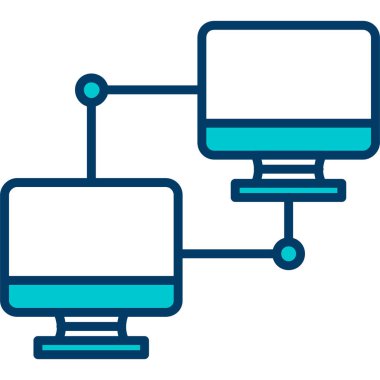 Bilgisayar monitörü. Web simgesi basit illüstrasyon