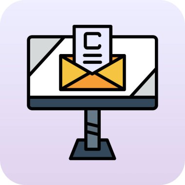 ileti ikonu vektör illüstrasyonu