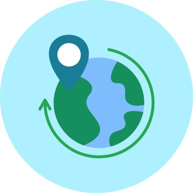 Dünya küresel vektör simgesi