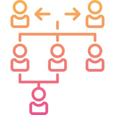 hiyerarşi. Web simgesi basit tasarım