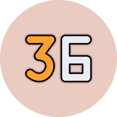 3 numaralı vektör simgesi modern basit vektör çizimi