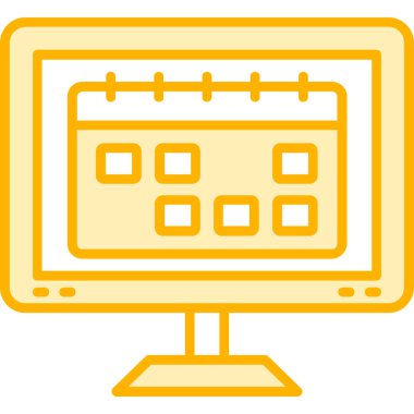 bilgisayar monitörü web simgesi basit illüstrasyon