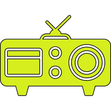 Televizyon. Web simgesi basit illüstrasyon