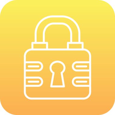 asma kilit web simgesi, vektör illüstrasyonu