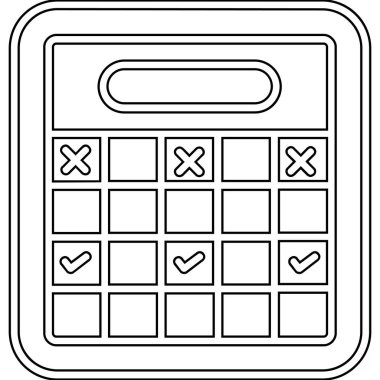 Hesap makinesi simgesi. Web için hesap makinesi vektör simgelerinin özet çizimi