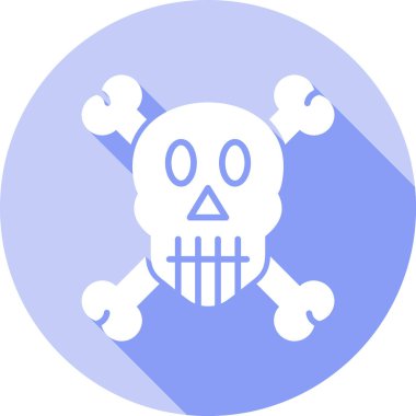 kafatası simgesi, basit vektör tasarımı