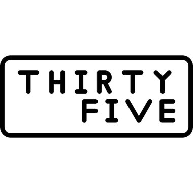 üç numara beş çizgi vektör simgesi tasarımı