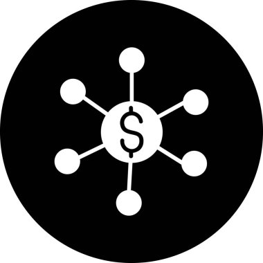 Dolar. Web simgesi vektör illüstrasyonu