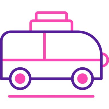 araba simgesi, vektör illüstrasyonu