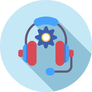 Kulaklık. Web simgesi vektör illüstrasyonu