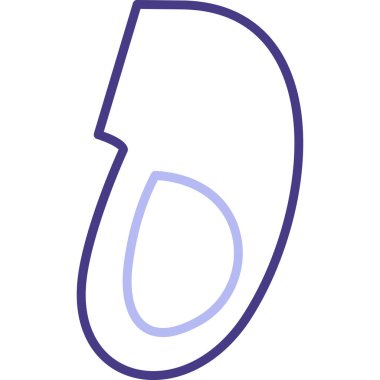 b 'nin vektör illüstrasyonu