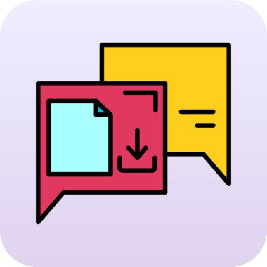 konuşma balonu simgesi, vektör illüstrasyonu