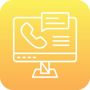 İleti vektör simgesi olan telefon