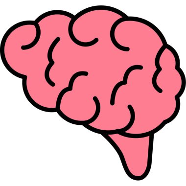 beyin ikonu vektör illüstrasyonu