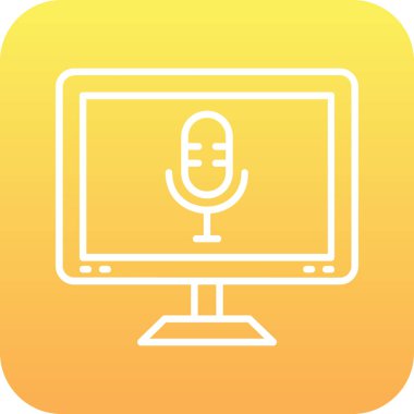 mikrofon simgesi vektör illüstrasyonu