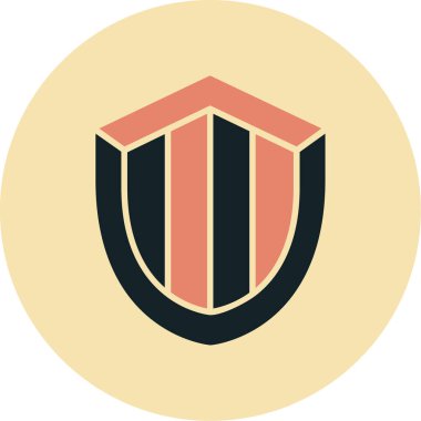 Kalkan simgesi. düz dizayn vektörü 10.