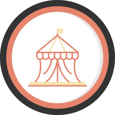 Sirk. Web simgesi basit illüstrasyon