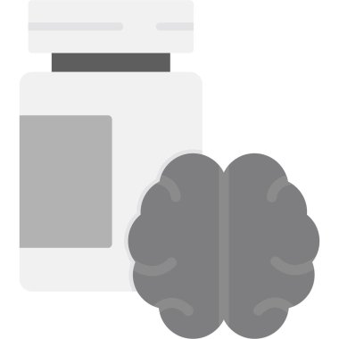 İlaç vektör simgesi olan beyin.