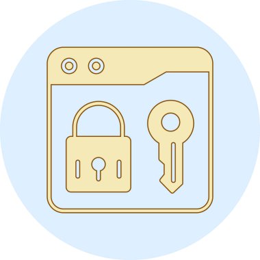 Anahtar. Web simgesi basit illüstrasyon