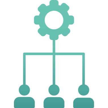 takım çalışması düz vektör simgesi