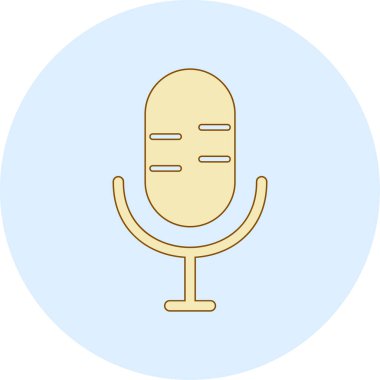 mikrofon simgesi vektör illüstrasyonu