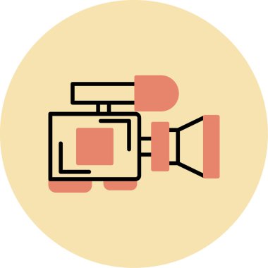 Video kamera. Web simgesi basit illüstrasyon