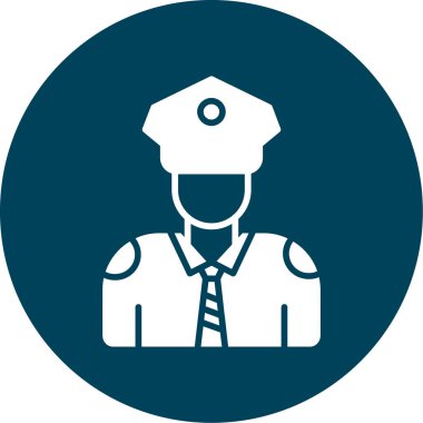 Polis memuru simgesi. Vektör çizim