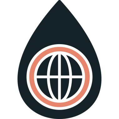 Bir damla suyun vektör illüstrasyonu